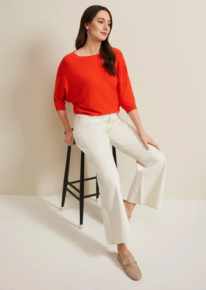 Cristine Knit Jumper Coral Women Phase Eight Knitwear