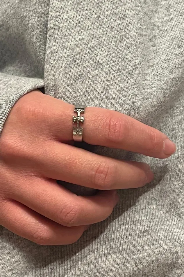 Cross Ring Silver Women Brandy Melville Jewelry
