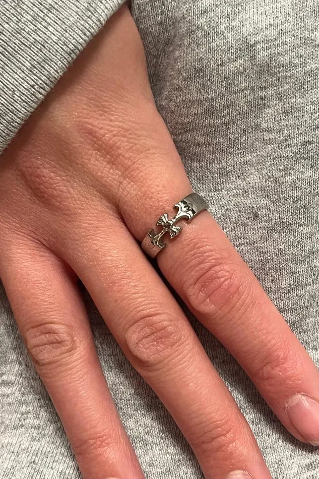 Cross Ring Silver Women Brandy Melville Jewelry