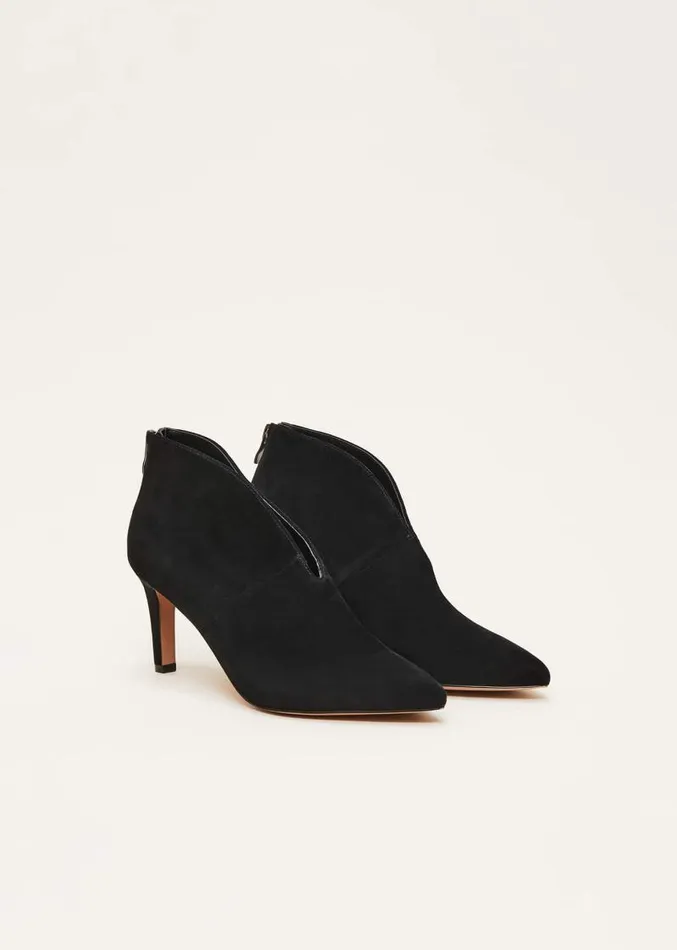 Cut Out Heeled Boots Black Women Phase Eight Heels