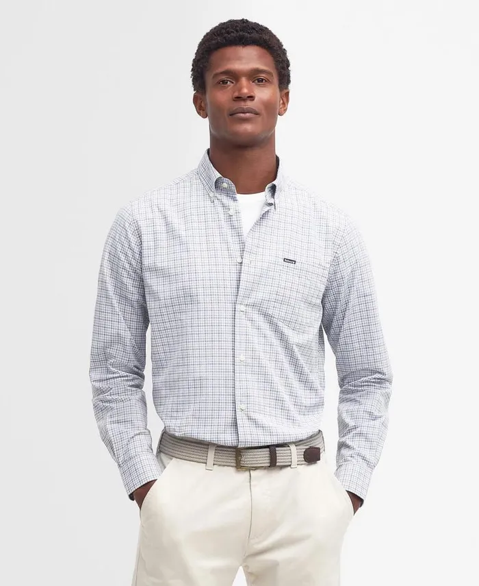 Cutmore Tailored Shirt Stone Men Barbour Shirts