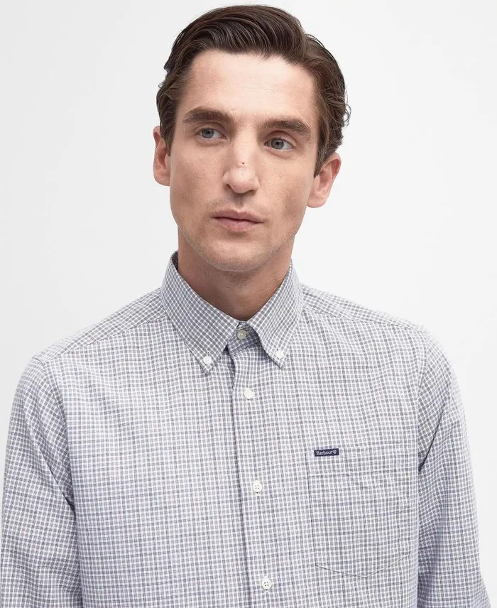 Cutmore Tailored Shirt Stone Men Barbour Shirts