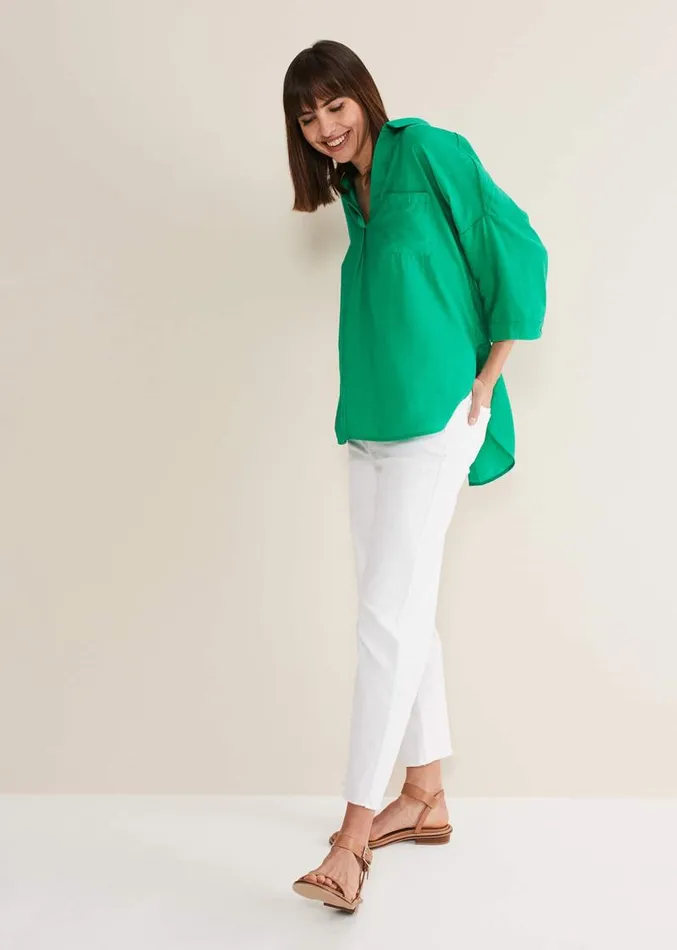 Cynthia Longline Shirt Green Women Phase Eight Shirts and Blouses