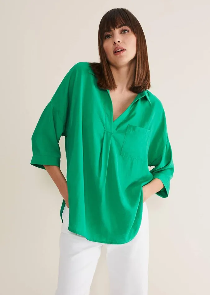 Cynthia Longline Shirt Green Women Phase Eight Shirts and Blouses