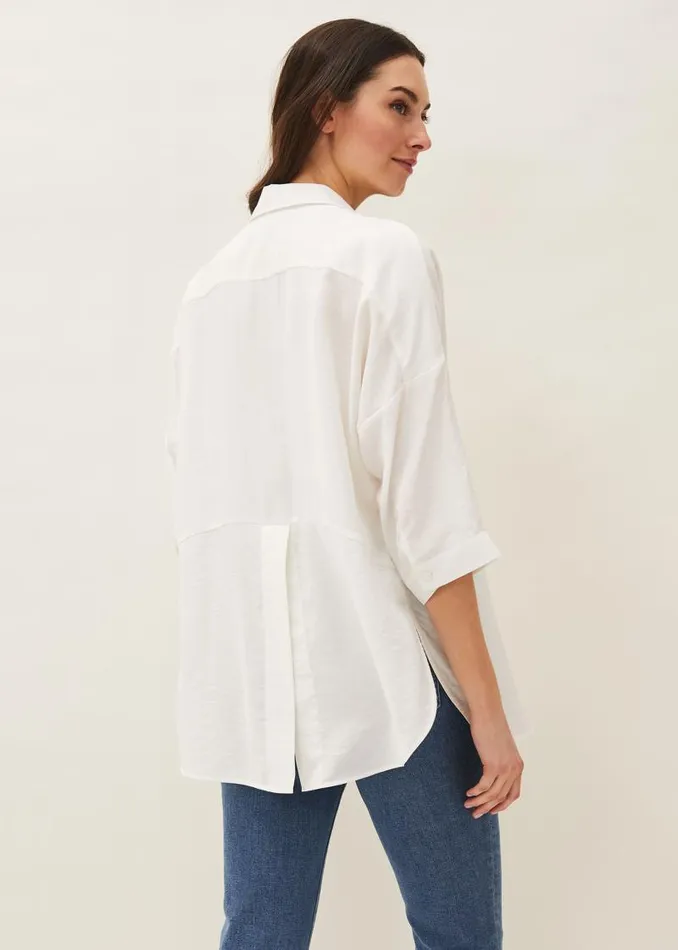 Cynthia Longline Shirt Ivory Women Phase Eight Shirts and Blouses