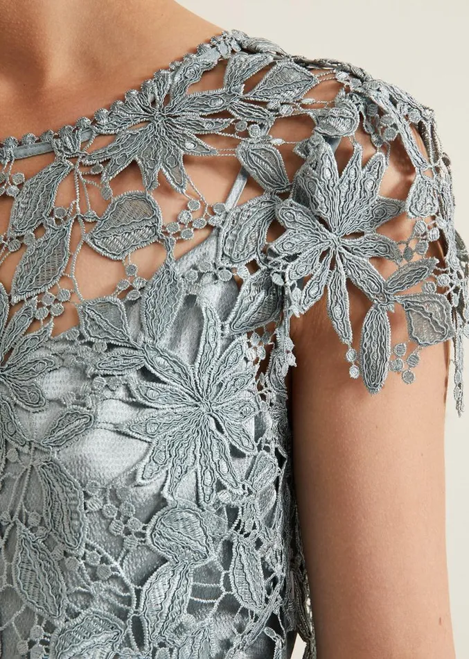 Dana Lace Double Layer Dress Light Green Women Phase Eight Dresses