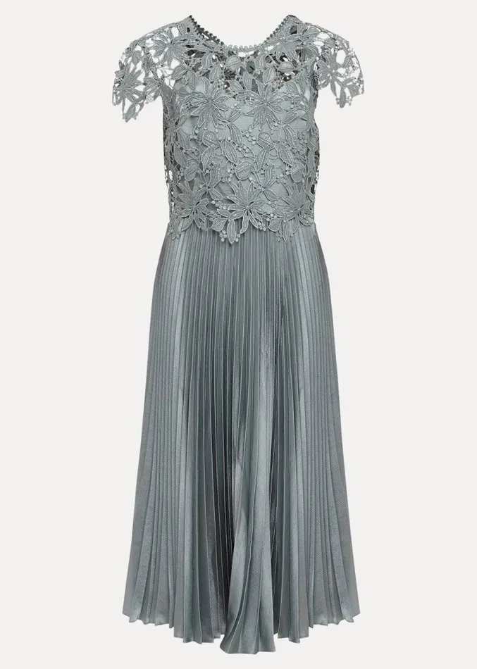 Dana Lace Double Layer Dress Light Green Women Phase Eight Dresses