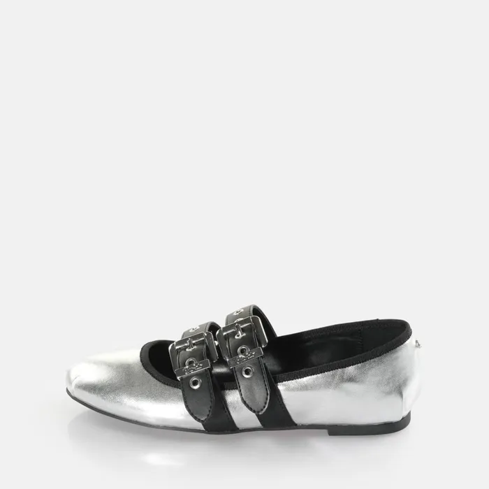 Daphne Jane Silver Buffalo Ballet Flats