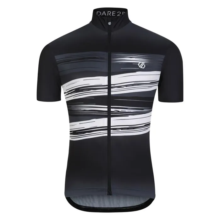 Dare 2b AEP Pedal Short Sleeve Jersey Black Tread Print Men Cycling Jerseys