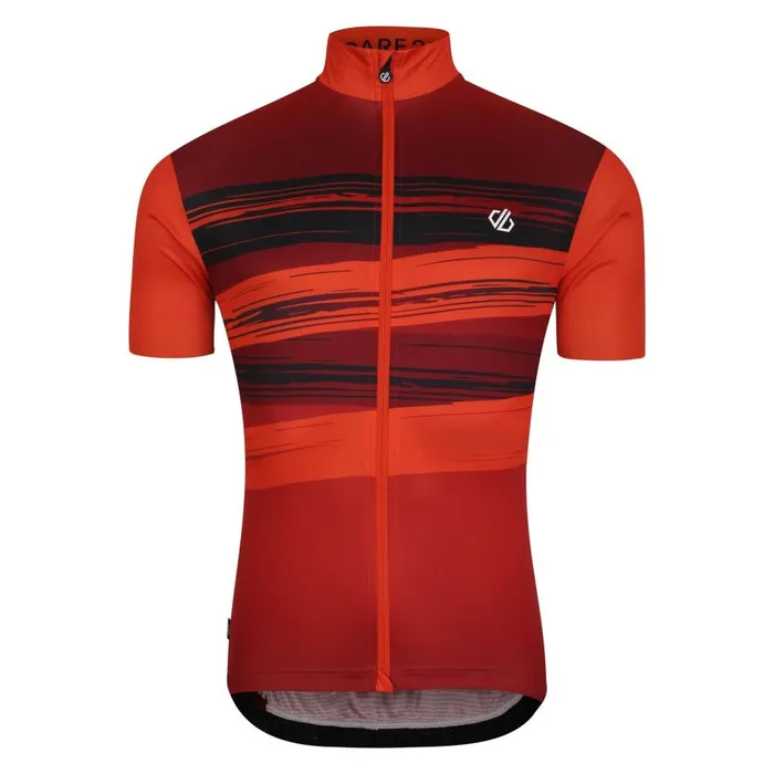 Dare 2b AEP Pedal Short Sleeve Jersey Cinnamon Wave Print Men Gym Tops