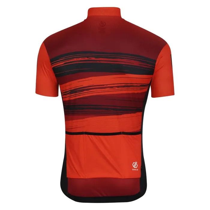 Dare 2b AEP Pedal Short Sleeve Jersey Cinnamon Wave Print Men Gym Tops
