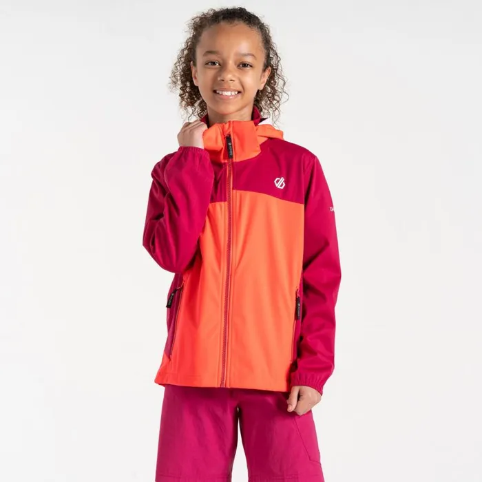 Dare 2b Cheer Softshell Jacket Berry Neon Pink Kids Softshell Jackets