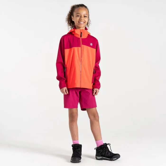 Dare 2b Cheer Softshell Jacket Berry Neon Pink Kids Softshell Jackets