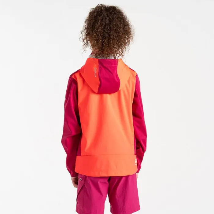 Dare 2b Cheer Softshell Jacket Berry Neon Pink Kids Softshell Jackets