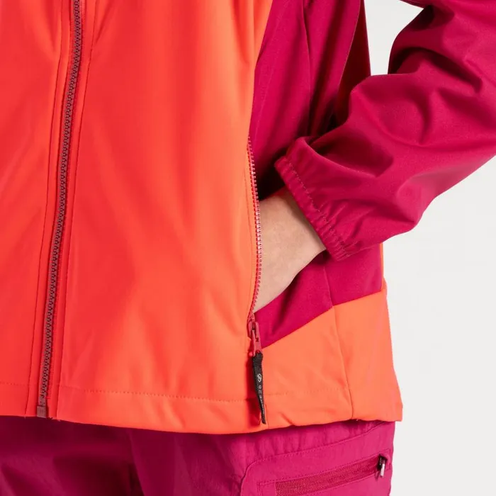 Dare 2b Cheer Softshell Jacket Berry Neon Pink Kids Softshell Jackets