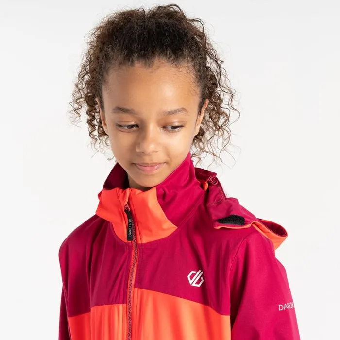Dare 2b Cheer Softshell Jacket Berry Neon Pink Kids Softshell Jackets
