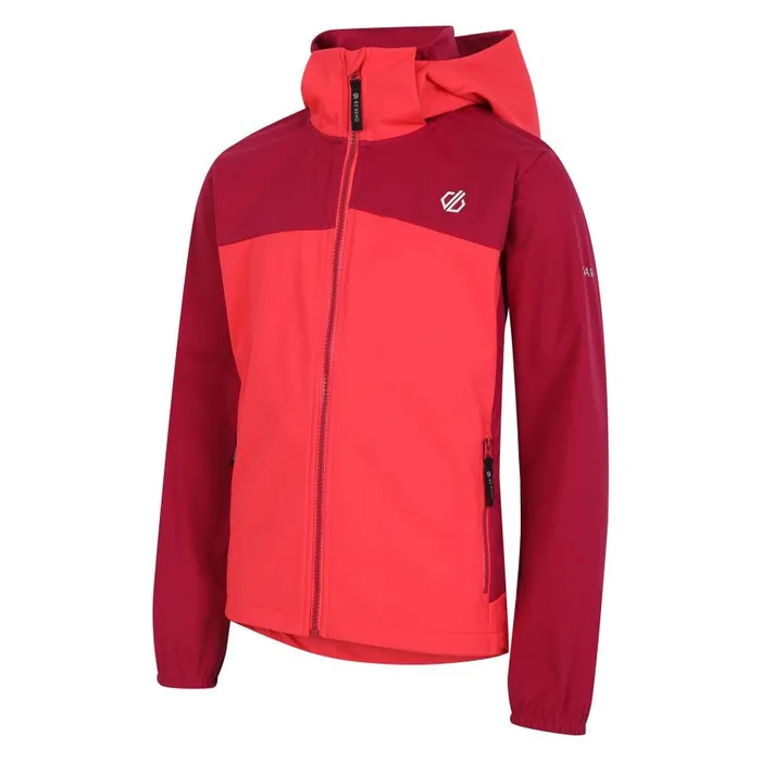 Dare 2b Cheer Softshell Jacket Berry Neon Pink Kids Softshell Jackets