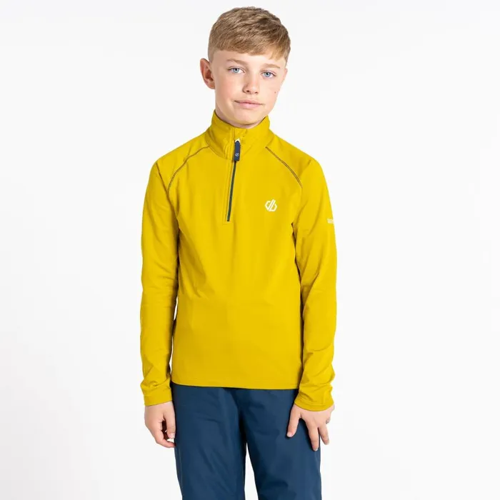 Dare 2b Consist II Recycled Core Stretch Moss Yellow Kids Fleece