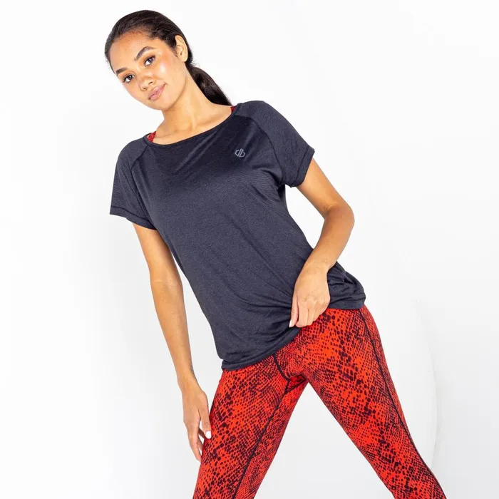 Dare 2b Deftly Workout Tee Black Marl Women Gym Tops