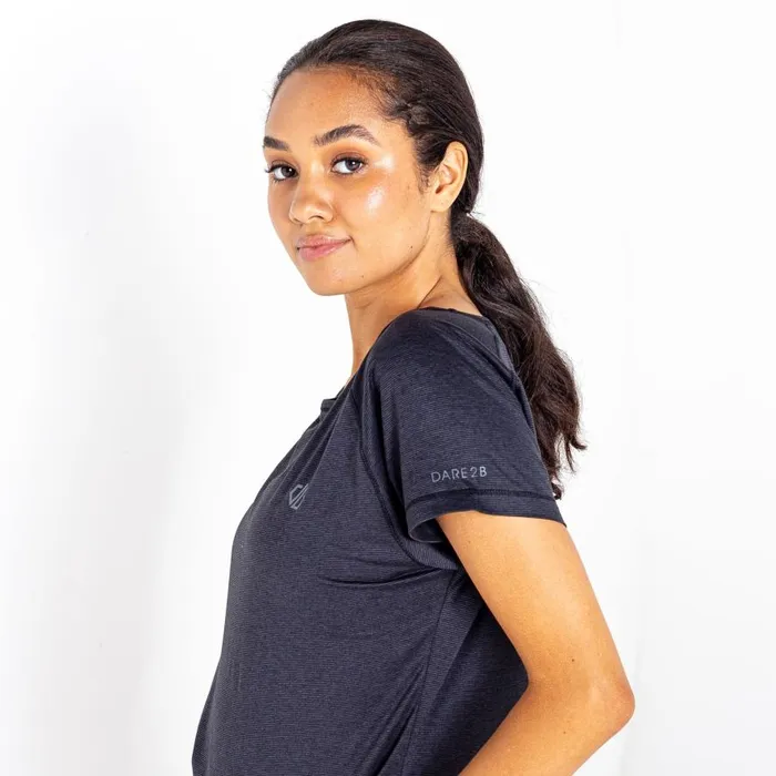Dare 2b Deftly Workout Tee Black Marl Women Gym Tops