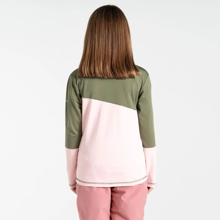 Dare 2b Formate III Core Stretch Midlayer Rose Pink Green Kids Fleece