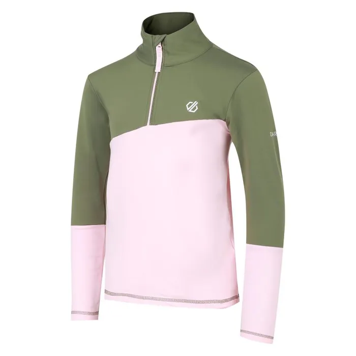 Dare 2b Formate III Core Stretch Midlayer Rose Pink Green Kids Fleece