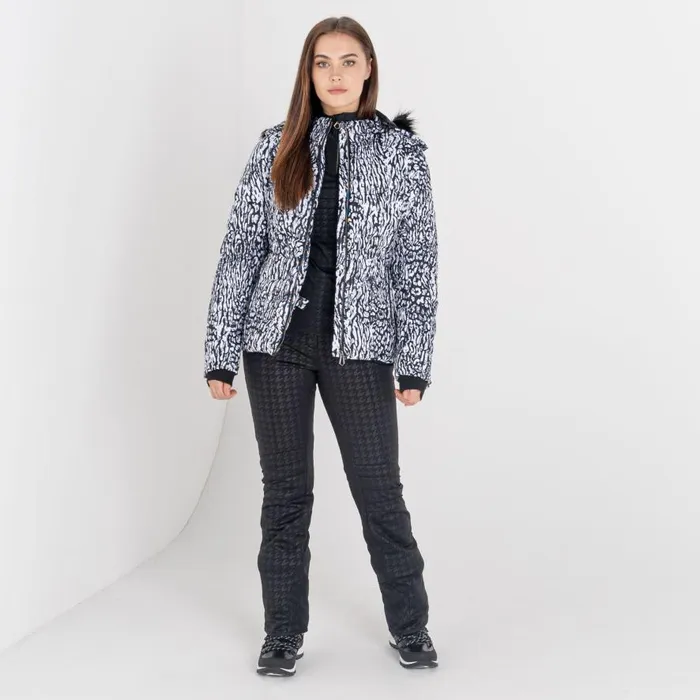 Dare 2b Glamorize II Waterproof Ski Jacket Black White Wild Thing Print Women Waterproof Jackets