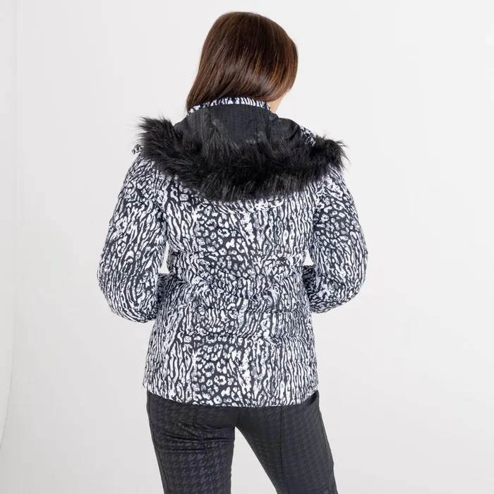 Dare 2b Glamorize II Waterproof Ski Jacket Black White Wild Thing Print Women Waterproof Jackets