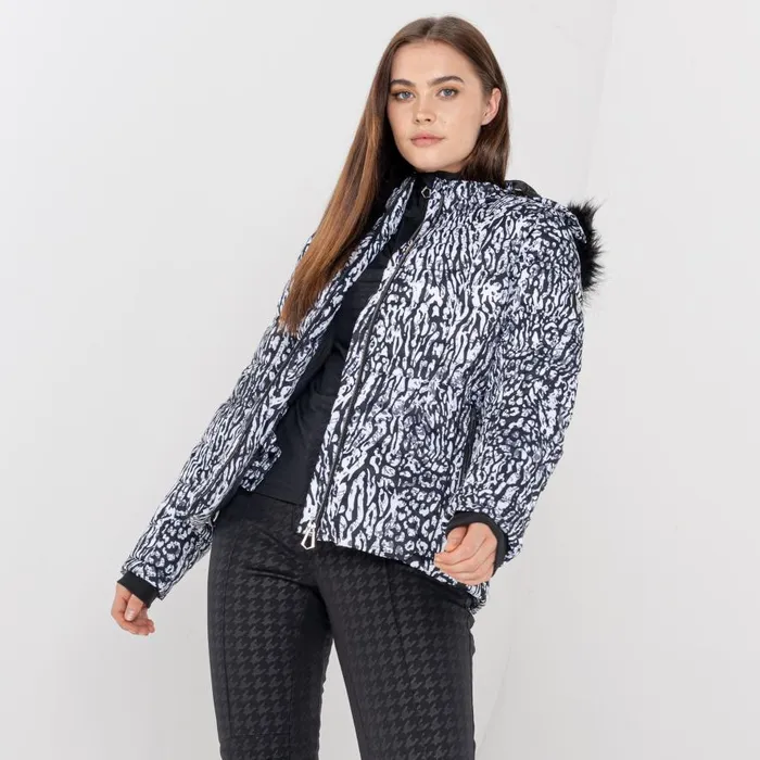 Dare 2b Glamorize II Waterproof Ski Jacket Black White Wild Thing Print Women Waterproof Jackets