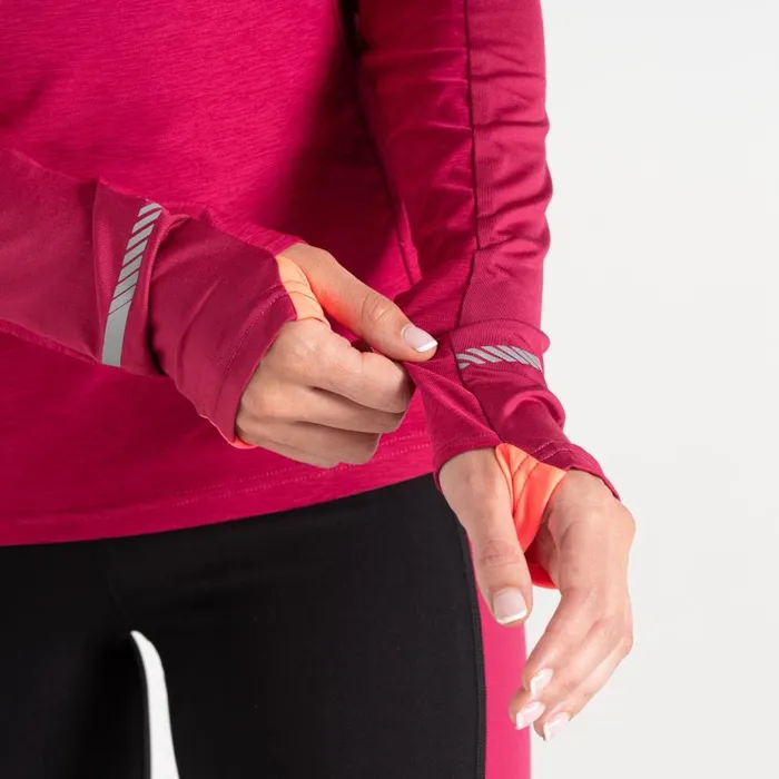 Dare 2b Gravitate Jersey Berry Marl Neon Pink Women Gym Tops