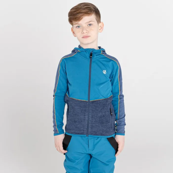 Dare 2b Hasty III Recycled Core Stretch Dark Methyl Nightfall Navy Marl Kids Fleece