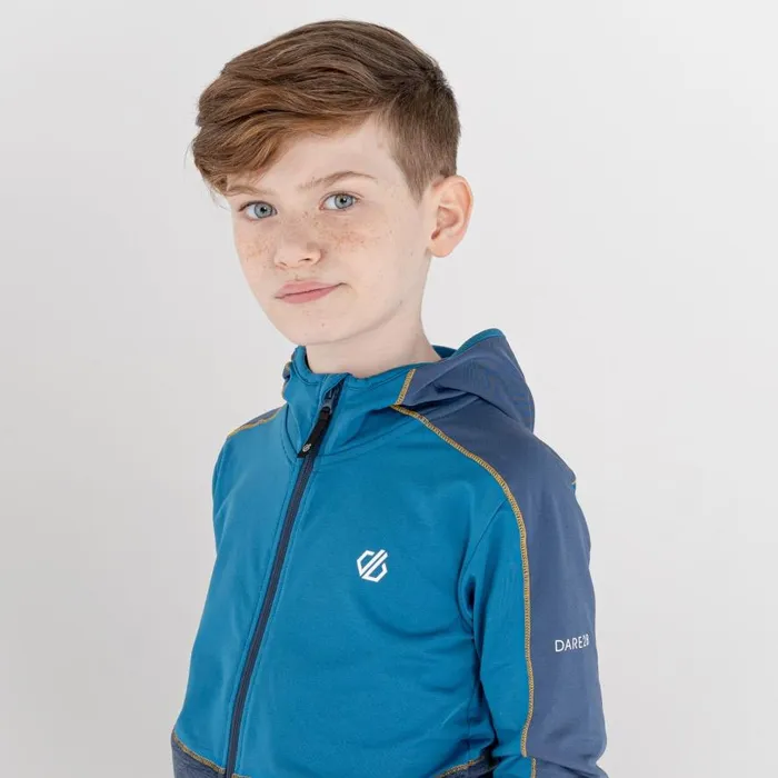 Dare 2b Hasty III Recycled Core Stretch Dark Methyl Nightfall Navy Marl Kids Fleece