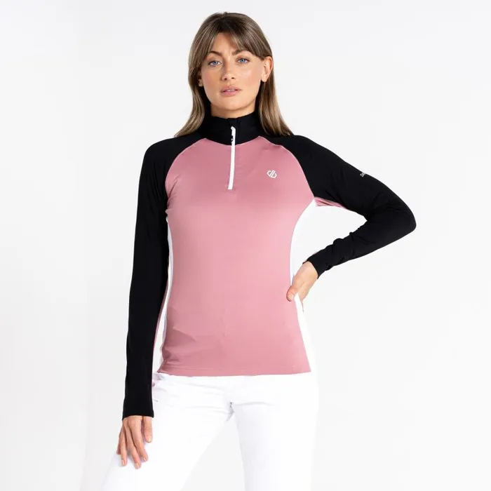 Dare 2b Involved II Recycled Lightweight Core Stretch Midlayer Mesa Rose Black Women Midlayers