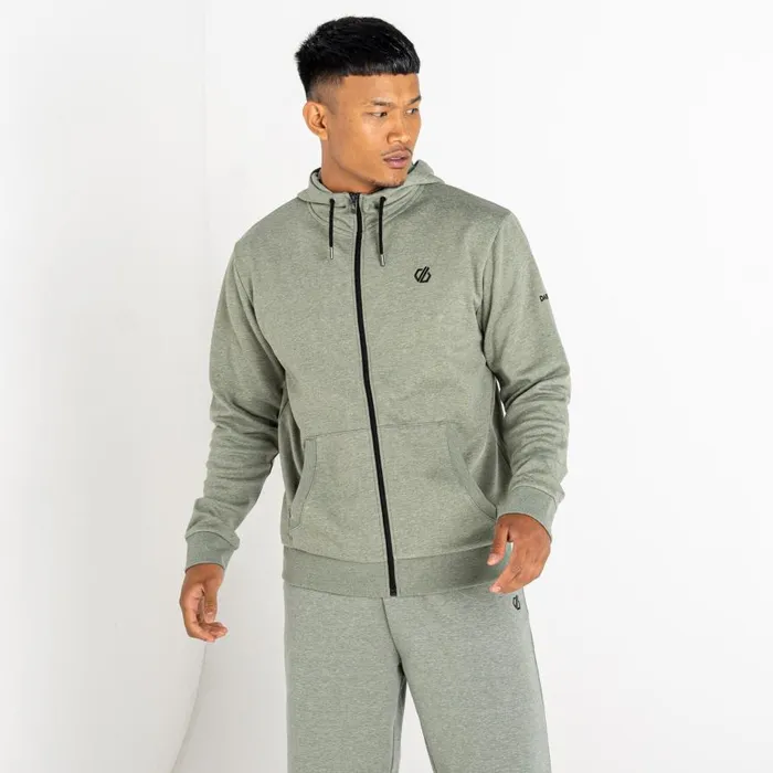 Dare 2b Lounge Out Full Zip Hoodie Agave Marl Men Hoodies and Sweatshirts