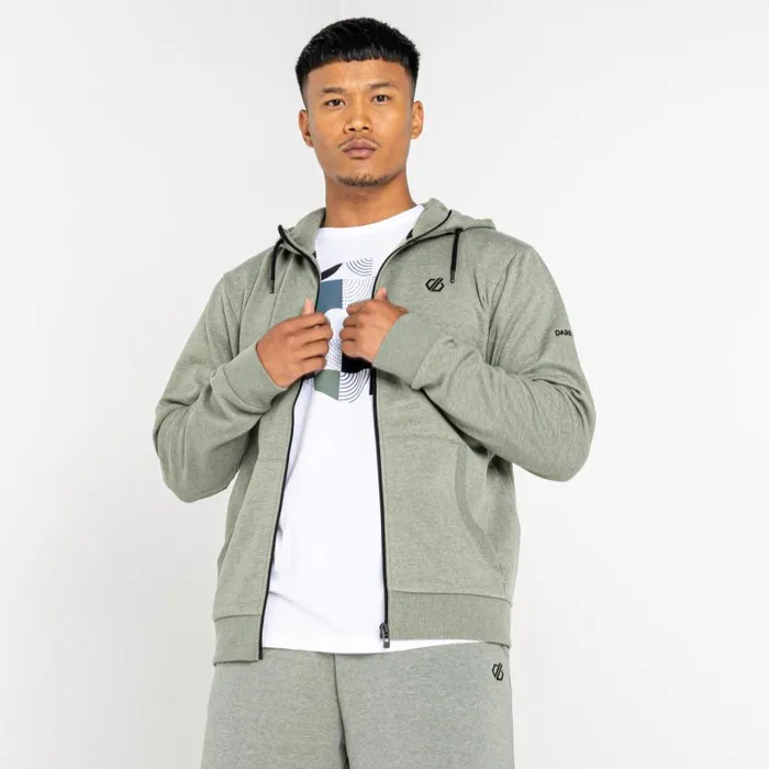 Dare 2b Lounge Out Full Zip Hoodie Agave Marl Men Hoodies and Sweatshirts