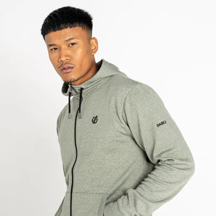 Dare 2b Lounge Out Full Zip Hoodie Agave Marl Men Hoodies and Sweatshirts