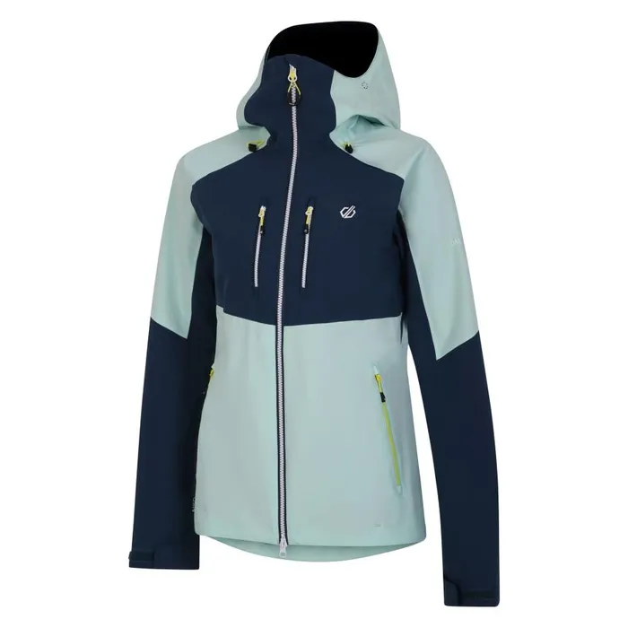 Dare 2b Pitching Waterproof Jacket Moonlight Denim Mint Green Women Waterproof Jackets