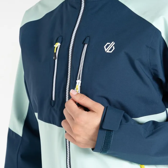 Dare 2b Pitching Waterproof Jacket Moonlight Denim Mint Green Women Waterproof Jackets