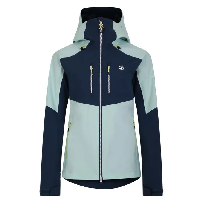 Dare 2b Pitching Waterproof Jacket Moonlight Denim Mint Green Women Waterproof Jackets