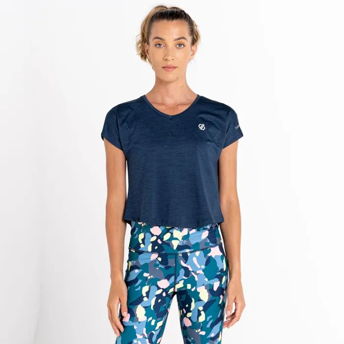 Dare 2b Refining Short Sleeved TShirt Moonlight Denim Marl Women Gym Tops