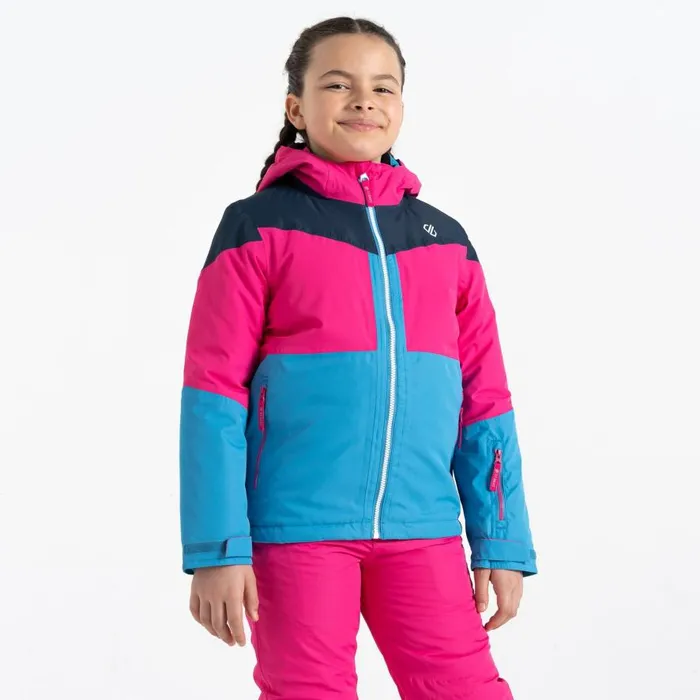 Dare 2b Slush Ski Jacket Swedish Blue Pure Pink Kids Insulated Jackets