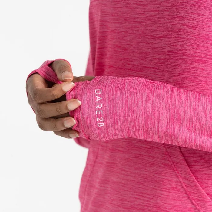 Dare 2b Sprint City Lightweight Hoodie Pure Pink Marl Women Hoodies and Sweatshirts