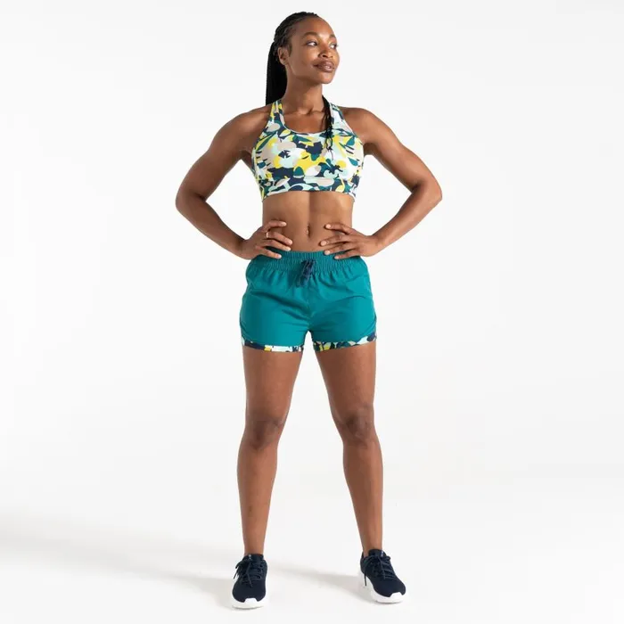 Dare 2b Sprint Up 2in1 Shorts Kayaking Blue Petal Print Women Shorts