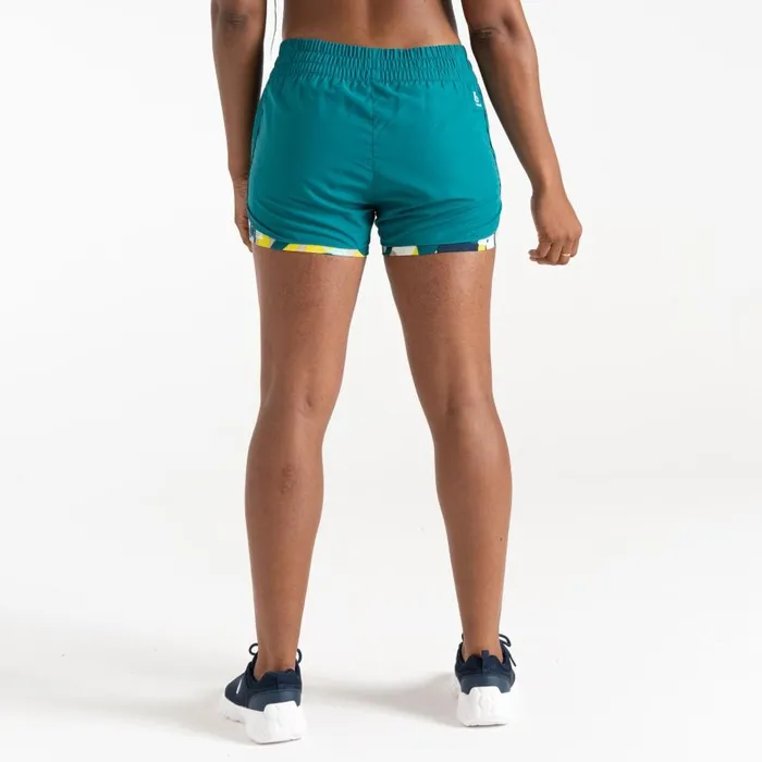 Dare 2b Sprint Up 2in1 Shorts Kayaking Blue Petal Print Women Shorts