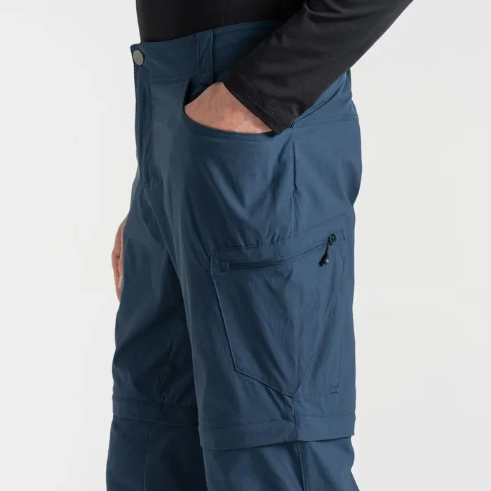 Dare 2b Tuned In II Multi Pocket Zip Off Walking Trousers Moonlight Denim Men Walking Trousers