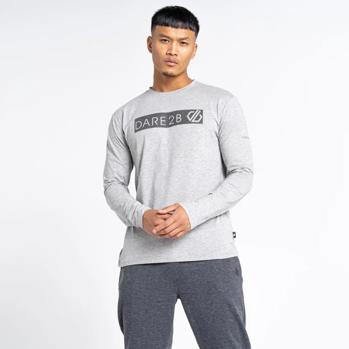 Dare 2b Upgrade II Long Sleeve TShirt Ash Grey Men Graphic TShirts