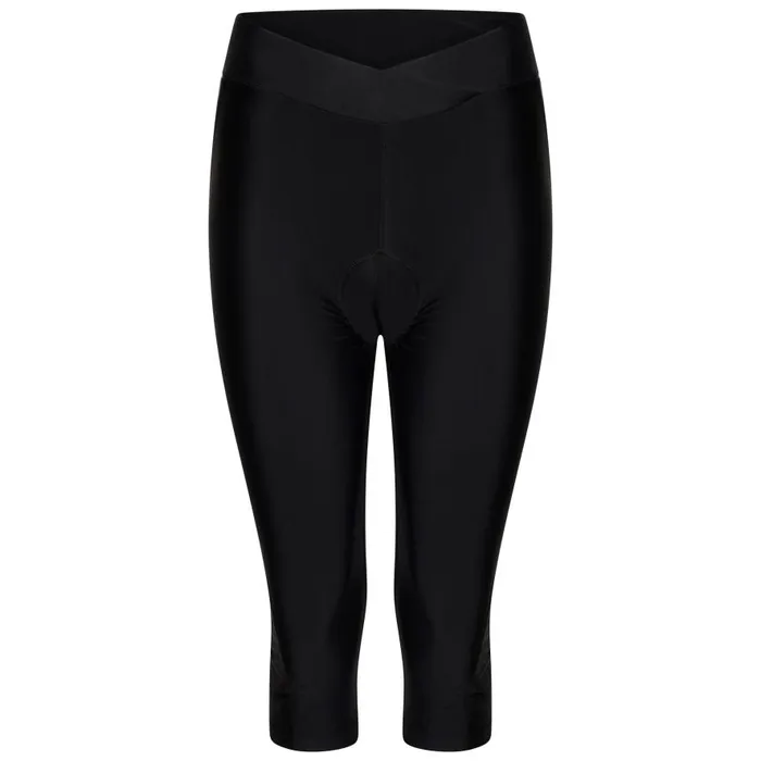 Dare 2b Worldly Gel Cycling Capri Black Dusky Rose Women Cycling Leggings and Shorts