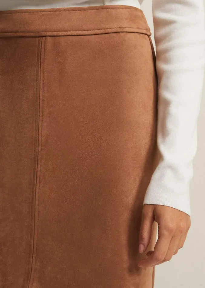 Darya Faux Suede Mini Skirt Camel Women Phase Eight Skirts