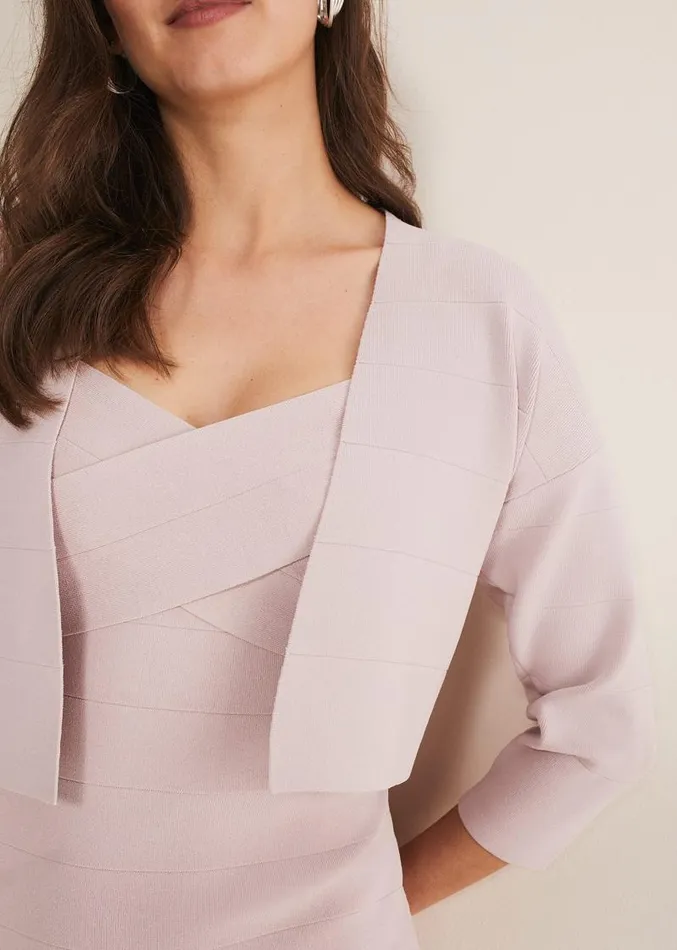 Delphi Bandage Knitted Cover Up Antique Rose Women Phase Eight Knitwear