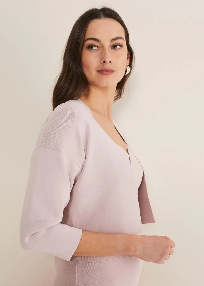 Delphi Bandage Knitted Cover Up Antique Rose Women Phase Eight Knitwear